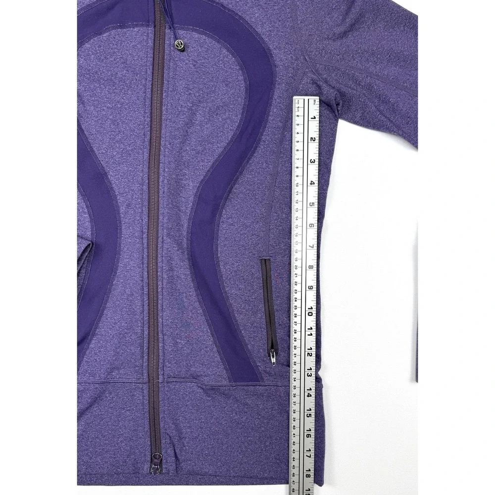 Lululemon Stride Jacket Heather Persian Purple Size 6 Full Zip Hoodie #1690